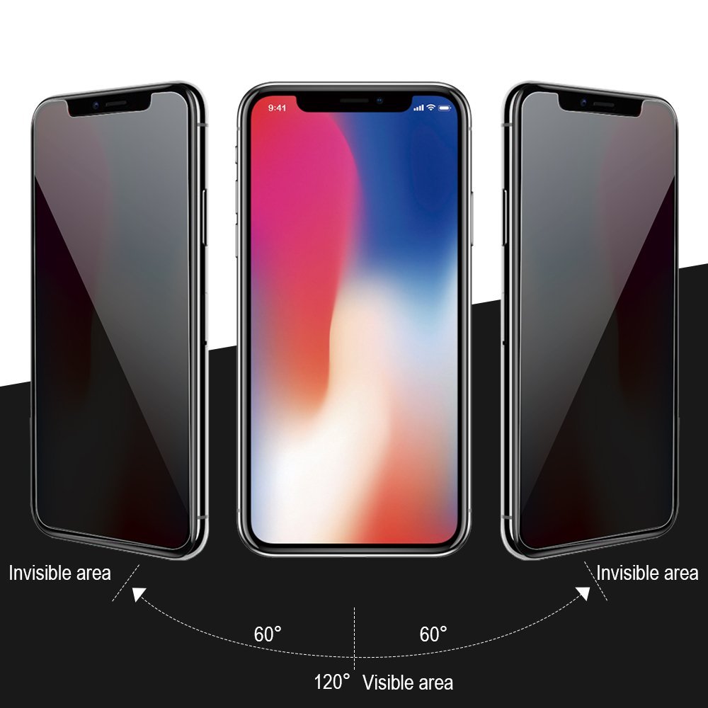 iPHONE 11 Pro Max (6.5in) / XS Max Privacy Anti-Spy Full Cover Tempered Glass Screen